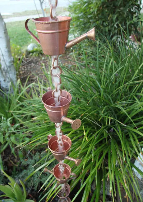 Rain Chain Copper Watering Can RainChains