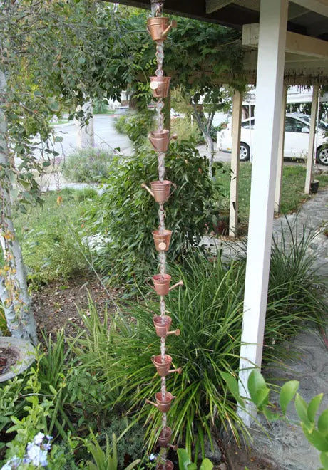 Rain Chain Copper Watering Can RainChains