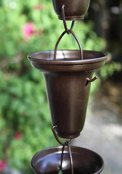 Rain Chain Flared Cup - Aluminum, Bronze RainChains