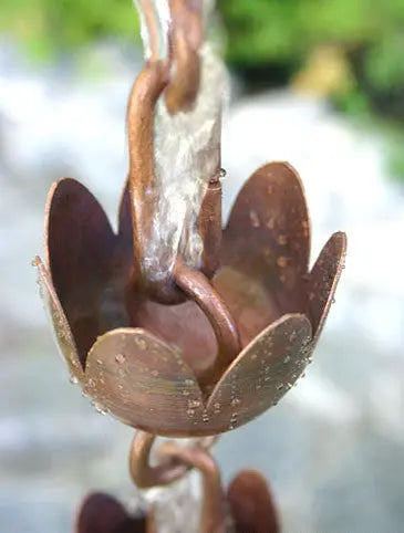 Rain Chain Lily Flower Copper Cups RainChains