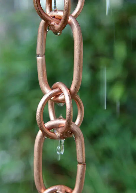 Rain Chain Link and Loop Copper Rainchain RainChains