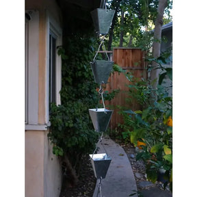 Rain Chain Tapered Square Cups, Aluminum RainChains