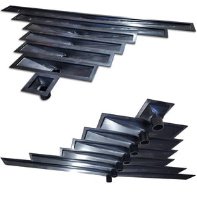 Sink Linear Drain Pan- Black ABS for Slot Drains Expressions LTD