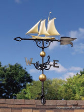 46-Inch Yacht Weathervane - Gold-Bronze Whitehall