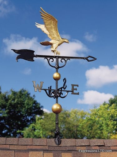 46-Inch Eagle Weathervane - Gold-Bronze Whitehall