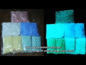 Glow In The Dark Rocks Glass Aggregate - Photoluminescent