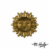 Smiling Sun Face Doorbell Ringer - Polished Brass Michael Healy