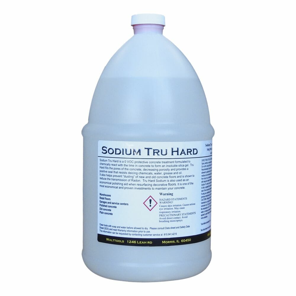 Best Warehouse & Commercial Concrete Floor Protector - Sodium Densifier Tru Hard Walttools