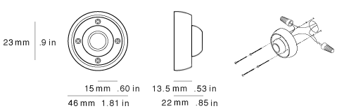 Spore Doorbells - R2 Small Round LED Doorbell Button spOre